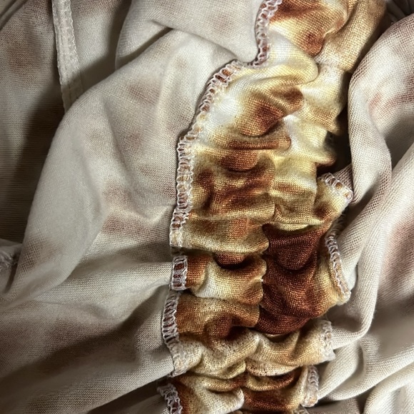 Tie Dye 🇵🇭 Brown, Yellow, White Free Size S to M T-Shirt Dress NWOT$25 - Picture 10 of 10